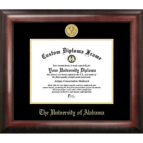 University of Alabama, Tuscaloosa 8.5" x 11" Gold Embossed Diploma Frame