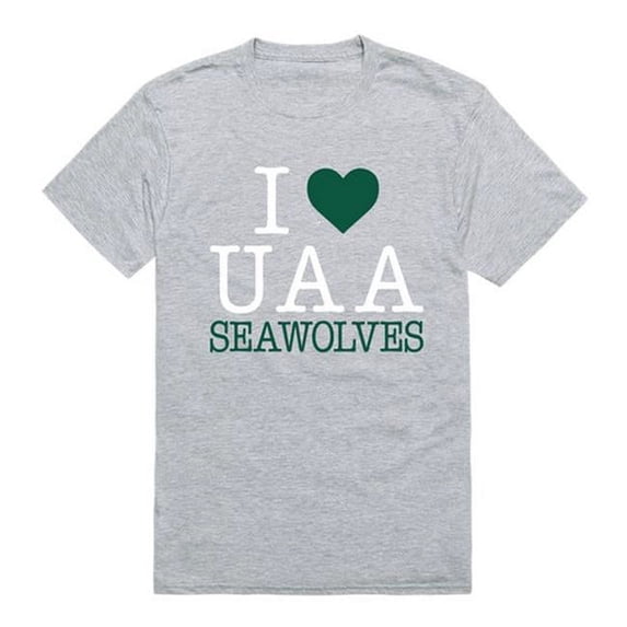 University of Alaska Anchorage I Love T-Shirt, Heather Grey - Large