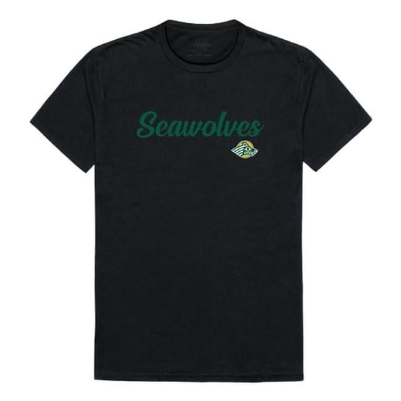 University of Alaska Anchorage Mens Script T-Shirt, Black - Large
