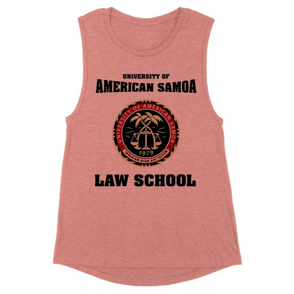 University of American Samoa Women's Muscle Tank Small Desert Pink