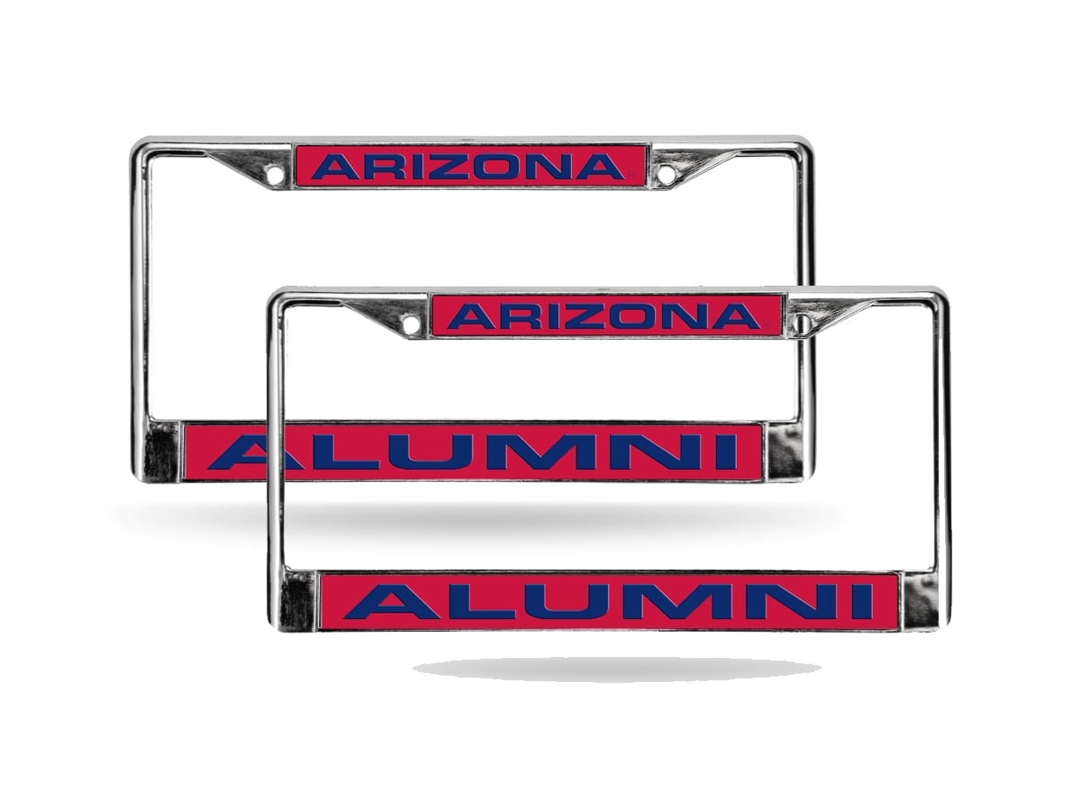 Arizona Alumni Wildcat's Chrome Metal (Set of 2) Laser Cut License ...