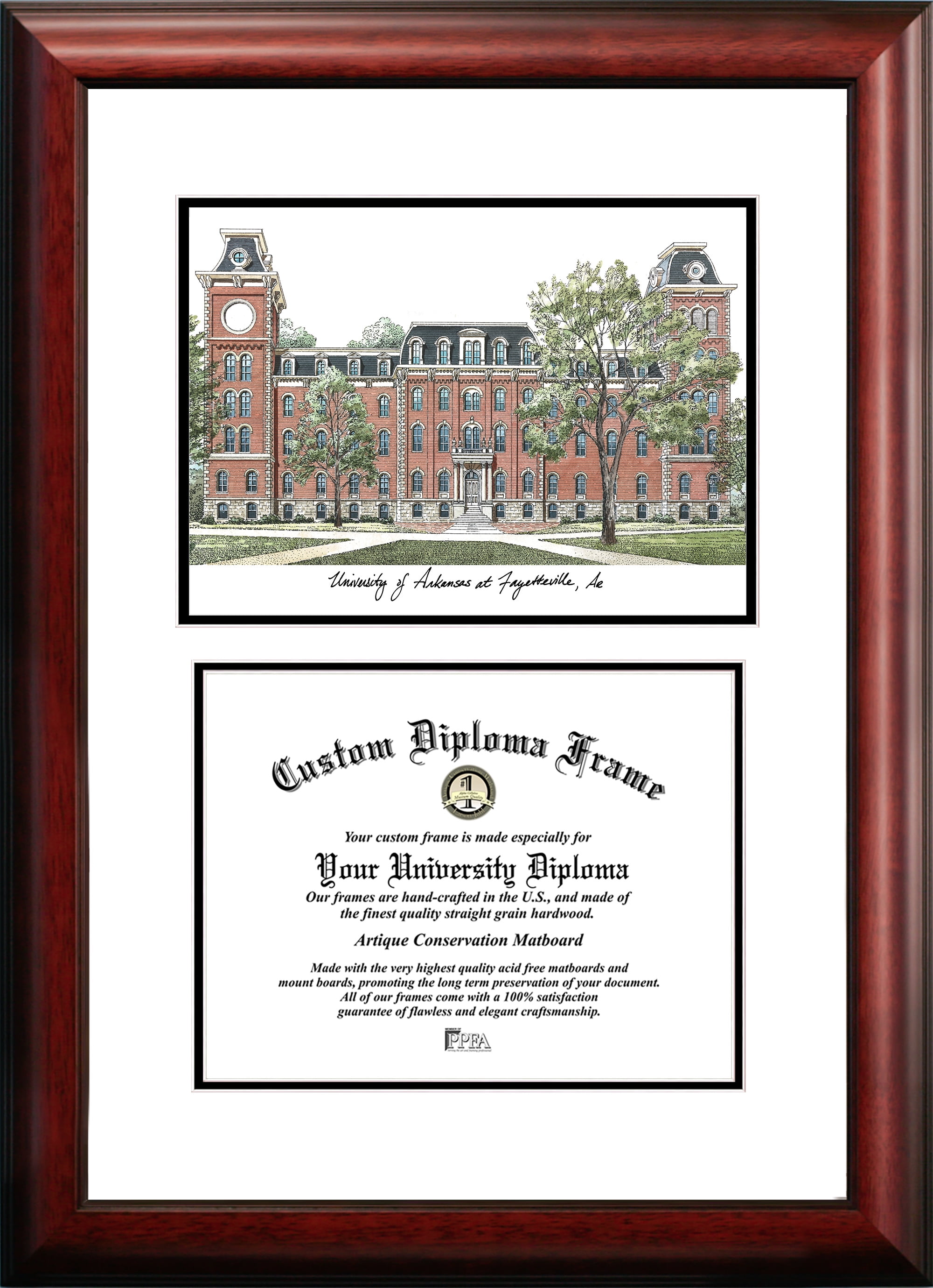 University of Arkansas 8.5" x 11" Scholar Diploma Frame