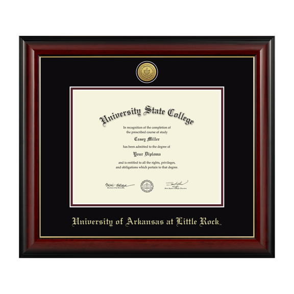 Framerly - UALR Diploma Frame with Black and Maroon Mat