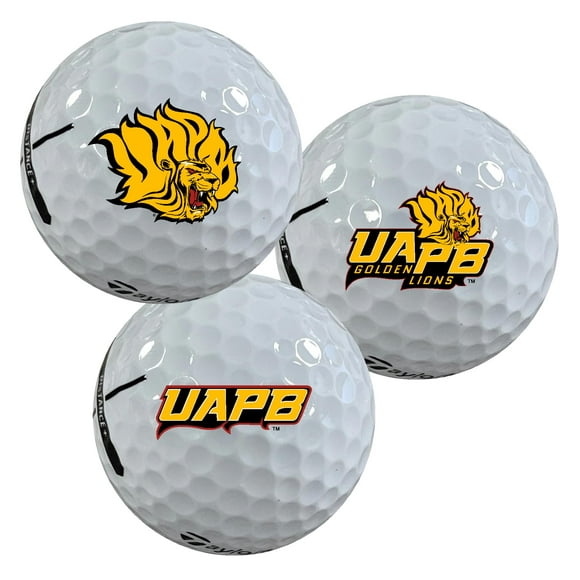 University of Arkansas at Pine Bluff Golden Lions Logo Edition Taylormade Distance+ Golf Balls 12-Pack (Dozen)