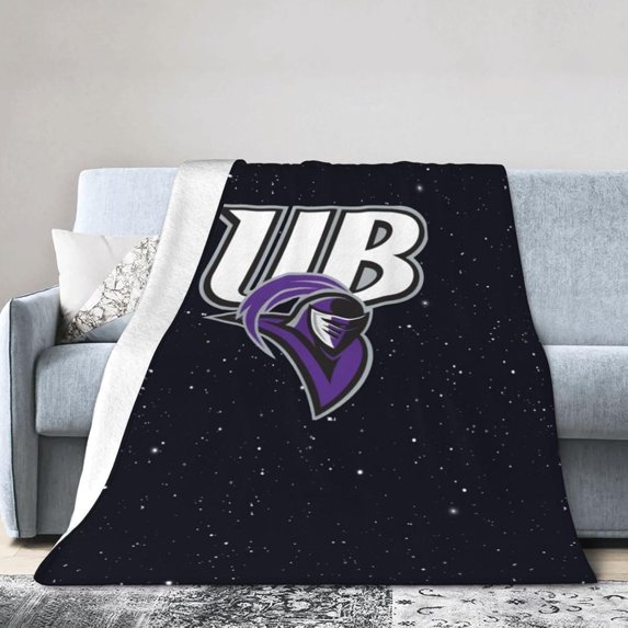 University of Bridgeport Logo Fleece Blanket, Very Soft Microfiber Flannel Blanket for Couch Warm and Cozy for All Seasons