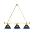 thumbnail image 1 of University of California 3 Shade Billiard Light with Brass Fixture, 1 of 5