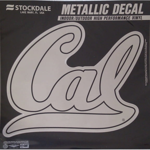 University of California Bears Cal Berkley 12 Inch Decal Sticker Metallic Chrome Shimmer Design