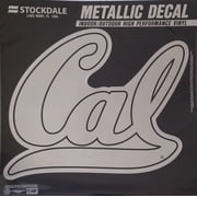 University of California Bears Cal Berkley 6 Inch Decal Sticker, Metallic Chrome Shimmer Design, Vinyl Die Cut, Auto Home