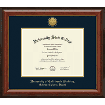 University of California Berkeley School of Public Health Diploma Frame, Document Size 11" x 8.5"