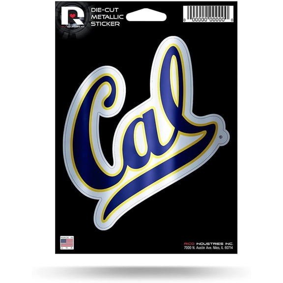 University of California Berkely Bears 5 Inch Sticker Decal Metallic Shimmer Design Flat Vinyl