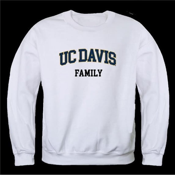 University of California, Davis Aggies Family Crewneck Sweatshirt, White - Medium