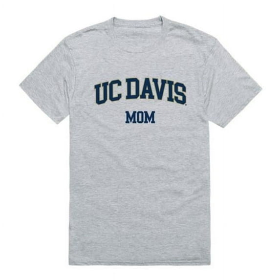 University of California, Davis College Mom T-Shirt, Heather Grey - Small