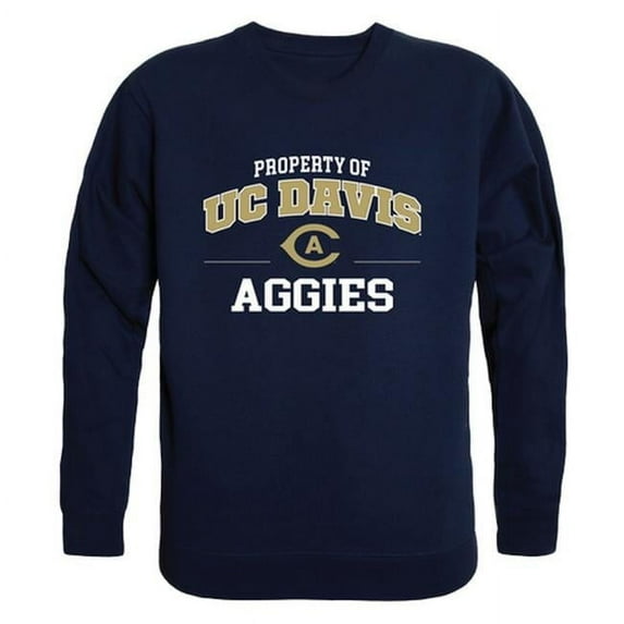 University of California, Davis Property of Crewneck T-Shirt, Navy - 2XL