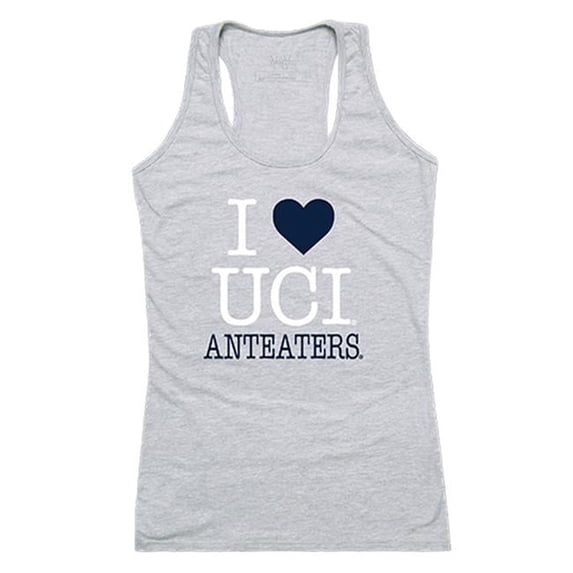 University of California Irvine Women I Love Tank Top, Heather Grey - Small