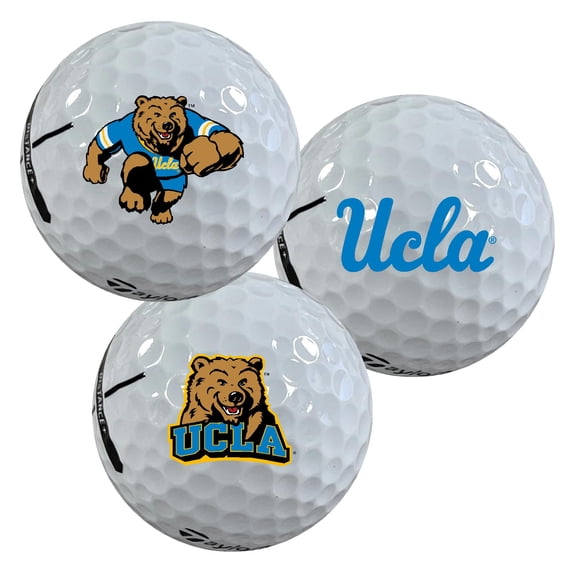 University of California Los Angeles Bruins Logo Edition Officially Licensed NCAA Taylormade Distance+ Golf Balls 12-Pack (Dozen)
