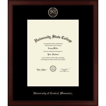 University of Central Missouri Diploma Frame, Document Size 8.5" x 11"