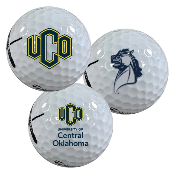 University of Central Oklahoma Bronchos Logo Edition Taylormade Distance+ Golf Balls 12-Pack (Dozen)
