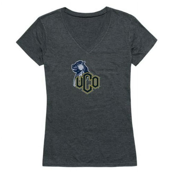 University of Central Oklahoma Bronchos Women Cinder T-Shirt, Heather Charcoal - Small