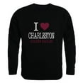 thumbnail image 1 of University of Charleston Golden Eagles I Love Crewneck Sweatshirt, Black - Small, 1 of 1