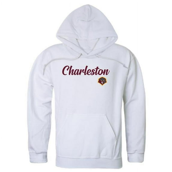 University of Charleston Golden Eagles Script Hoodie, White - Medium