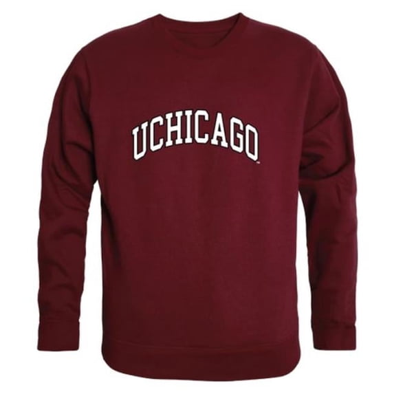 University of Chicago Maroons Campus Crewneck Pullover Sweatshirt Sweater - Maroon, Small
