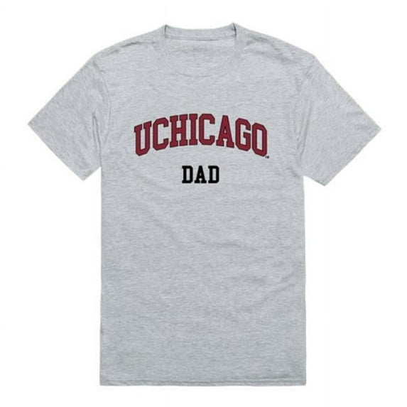 University of Chicago Maroons College Dad T-Shirt, Heather Grey - Small