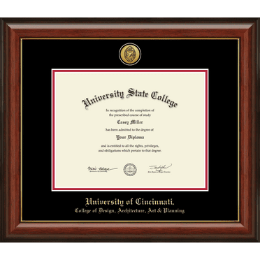 University of Cincinnati College of Design, Architecture, Art & Planning Diploma Frame, Document Size 11" x 8.5"