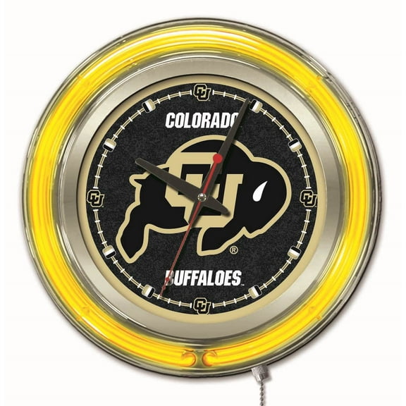 University of Colorado 15" Double Neon Wall Clock