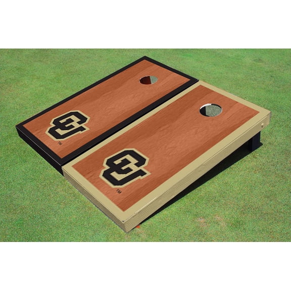 University of Colorado "CU" Rosewood Alternating Border Cornhole Boards