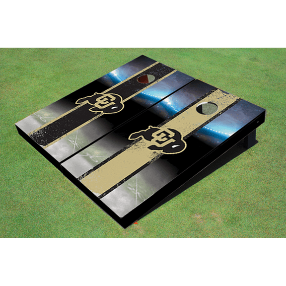 University of Colorado Field Long Stripe Alternating Themed Cornhole Boards