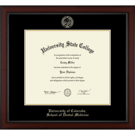 University of Colorado School of Dental Medicine Diploma Frame, Document Size 16" x 14"
