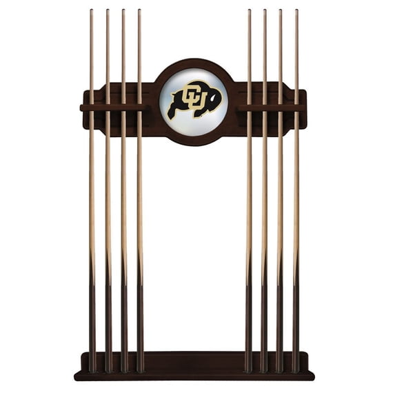 University of Colorado Solid Wood Cue Rack with a English Tudor Finish