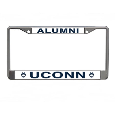 University of Connecticut Alumni on White Background Metal License Plate Frame