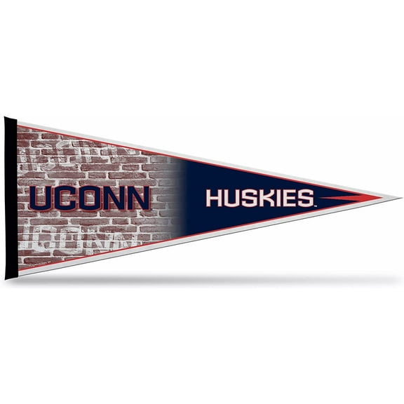 University of Connecticut Huskies Uconn Soft Felt Pennant, Primary Design, 12x30 Inch, Easy To Hang
