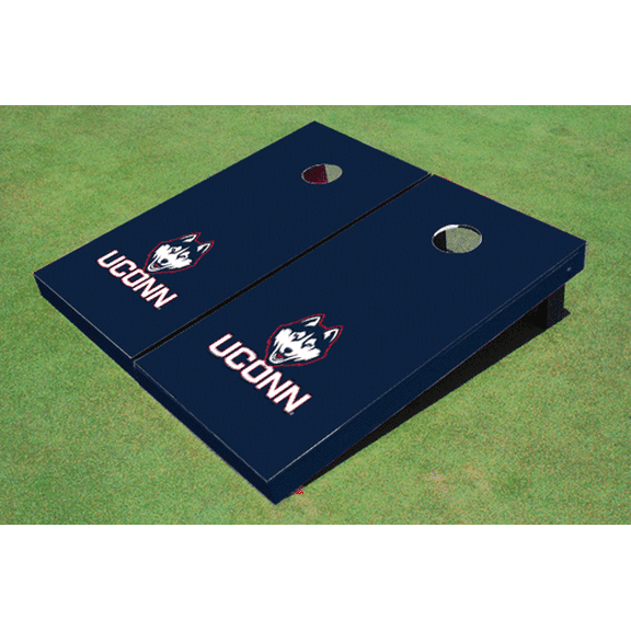 University of Connecticut "UConn" Navy Matching Solid Cornhole Boards