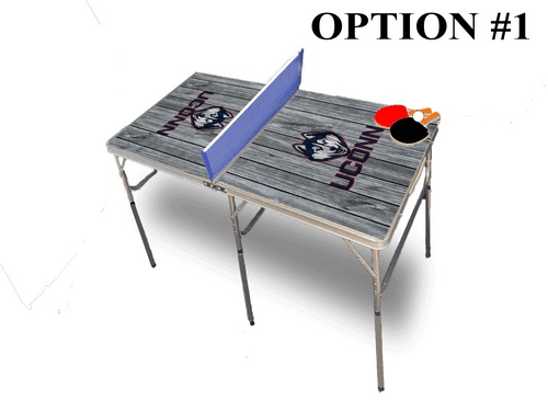University of Connecticut "UConn" Portable Table Tennis Ping Pong Folding Table w/Accessories