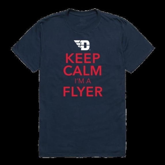 University of Dayton Flyers Keep Calm T-Shirt, Navy - Medium