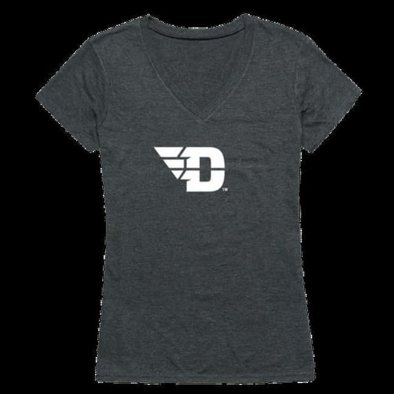 University of Dayton Flyers Womens Cinder T-Shirt, Heather Charcoal - Large