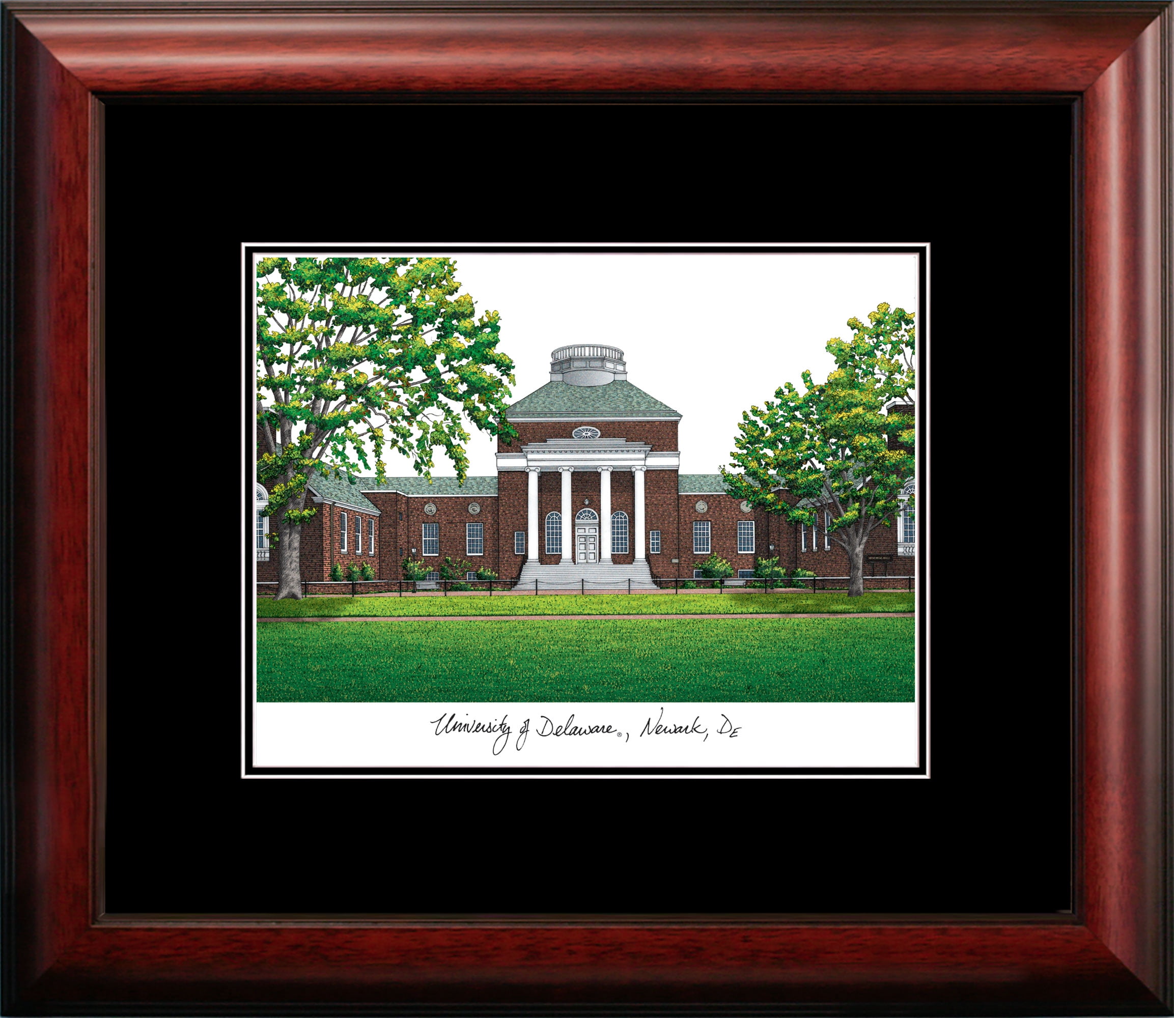 University of Delaware Academic Framed Lithograph
