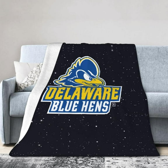 University of Delaware Logo Fleece Blanket, Very Soft Microfiber Flannel Blanket for Couch Warm and Cozy for All Seasons