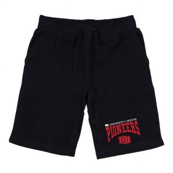 University of Denver Pioneers Premium Shorts, Black - 2XL