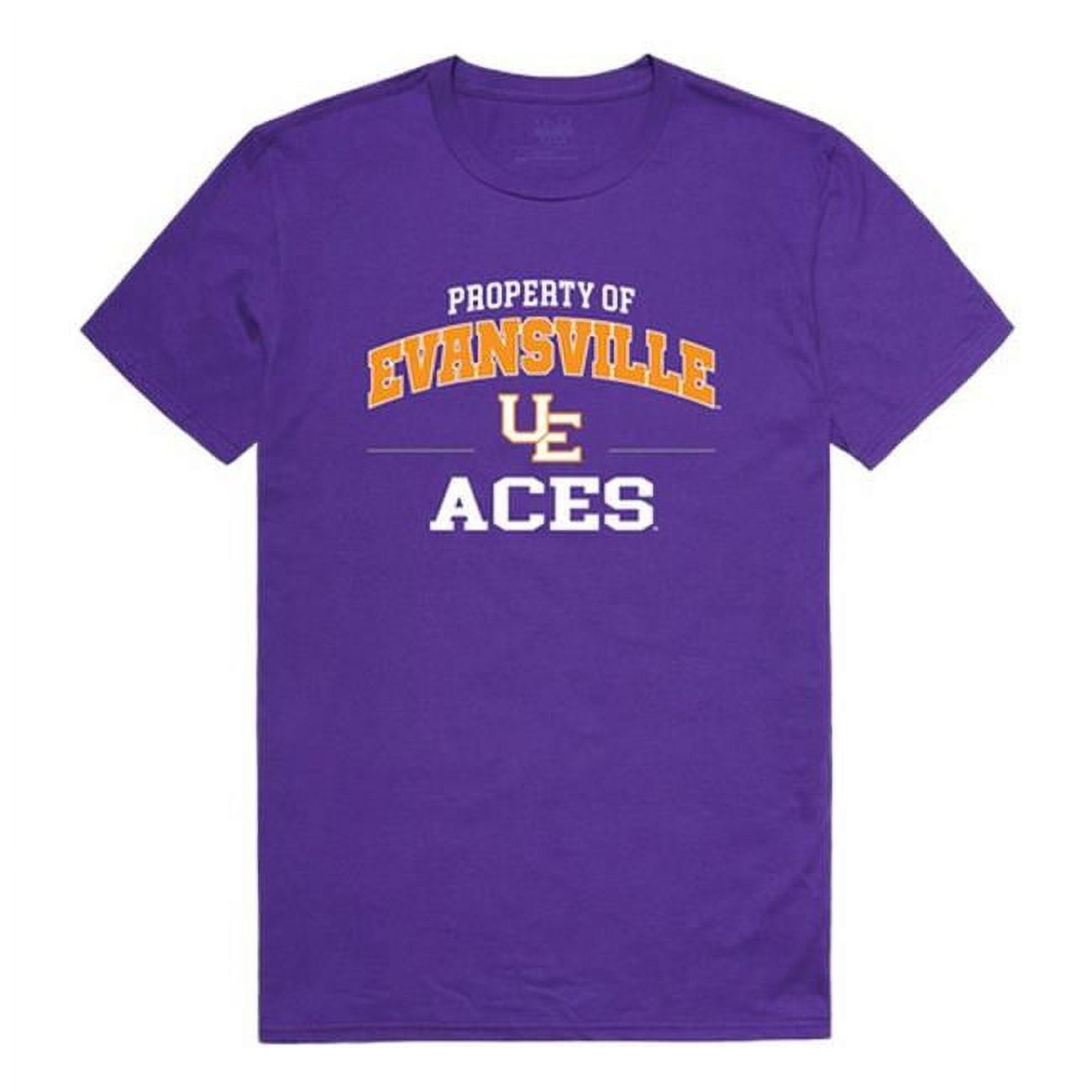 University of Evansville Men Property TShirt, Purple Large