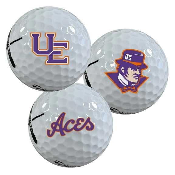 University of Evansville Purple Aces Logo Edition Officially Licensed NCAA Taylormade Distance+ Golf Balls 12-Pack (Dozen)