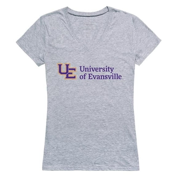 University of Evansville Women Seal Short Sleeve T-Shirt, Heather Grey - Small
