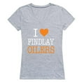 thumbnail image 1 of University of Findlay Oilers I Love Women T-Shirt, Heather Grey - 2XL, 1 of 1