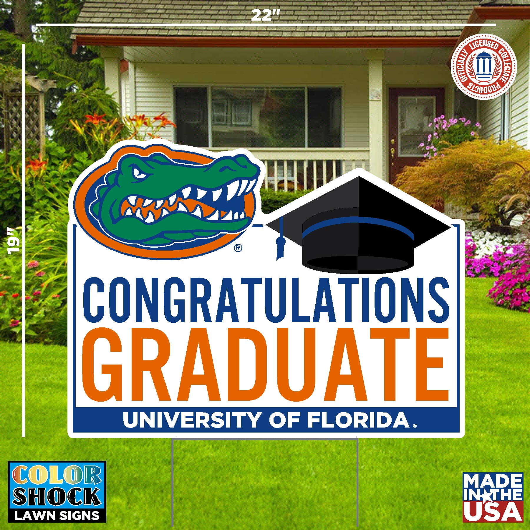 University of Florida Graduate Lawn Sign - Congratulations Graduate (Officially Licensed)