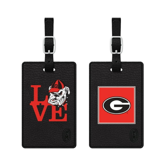 University of Georgia Black Bag Tag, Classic+LOVE 2PK