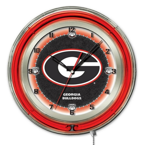 Georgia Bulldogs 19" Neon Wall Clock