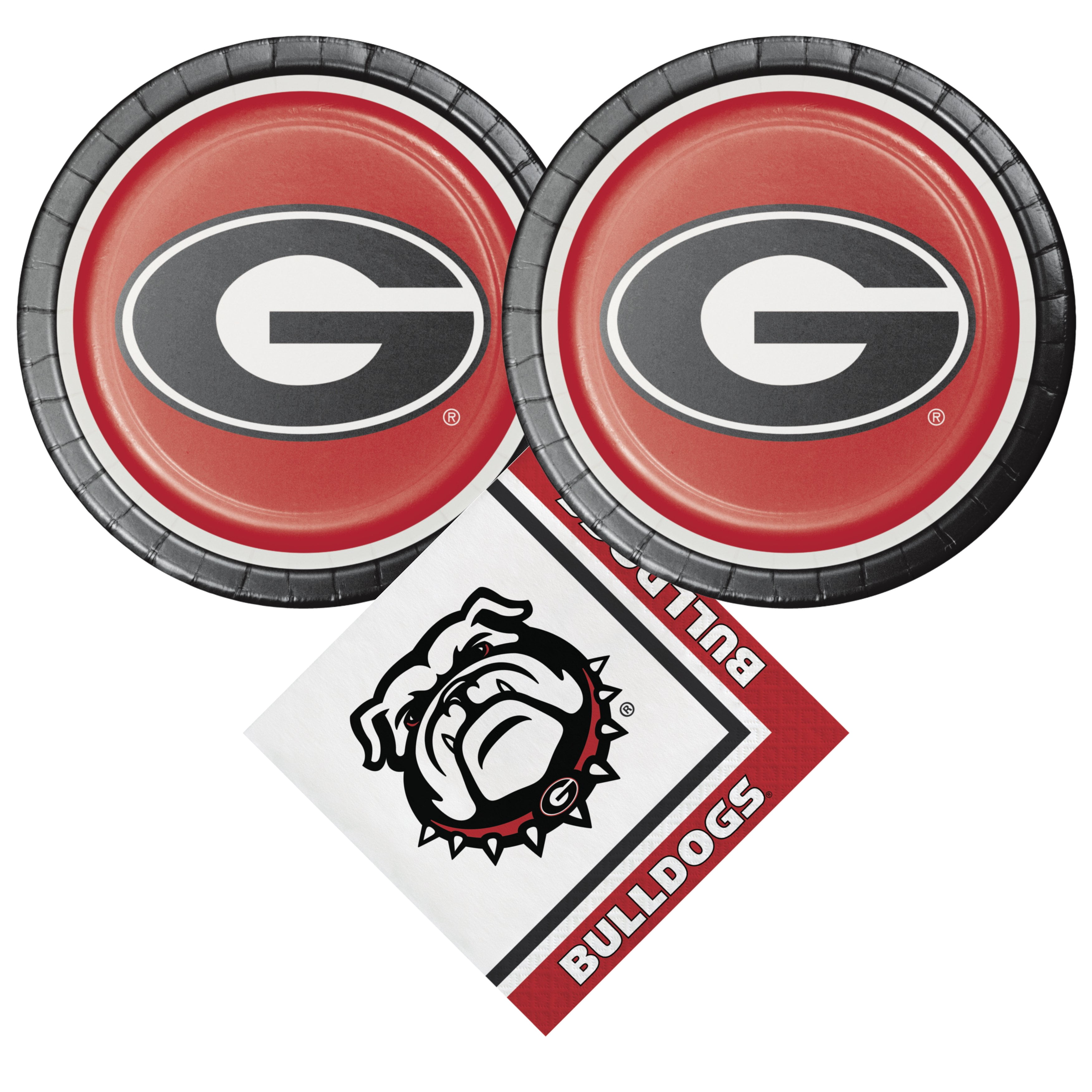 University Of Georgia Party Supplies Pack - Plates, Napkins & Balloon For 16 Guests