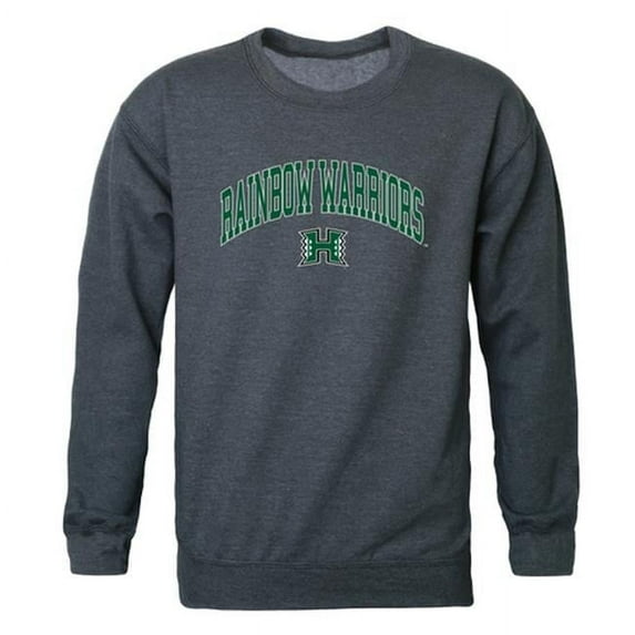 University of Hawaii Men Campus Crewneck Sweatshirt, Heather Charcoal - Medium
